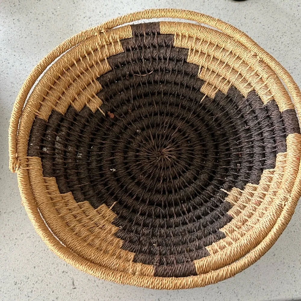handcrafted shallow basket. Heavy​